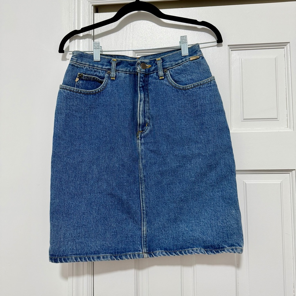 Denim Fitted Skirt